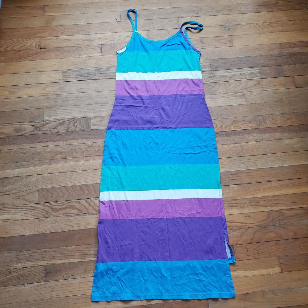 Threads 4 thought sustainable apparel striped tank maxi dress size medium - Picture 6 of 6